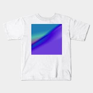 blue green abstract art Kids T-Shirt